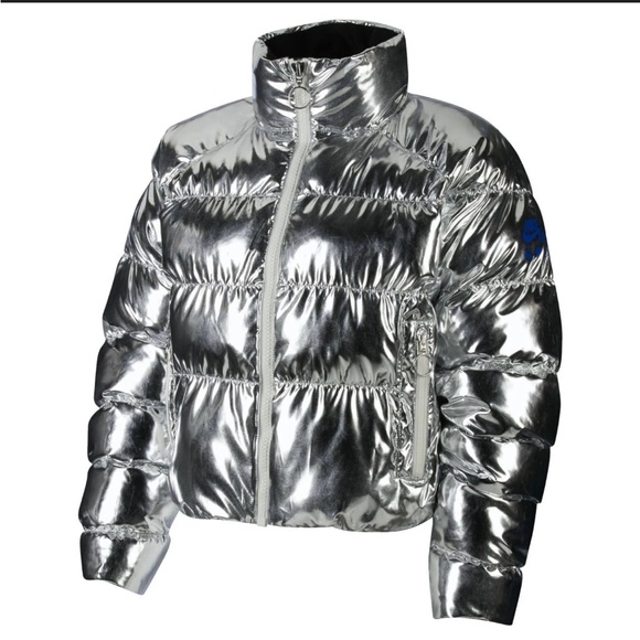 NWOTS. Nike Olivia X Kim Metallic Puffer Coat - Picture 2 of 8